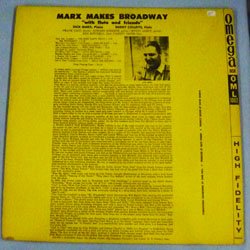 画像2: ☆中古アナログちょっとRARE DICK MARX(p) / Marx Makes Broadway [LP]] (OMEGA DISK)