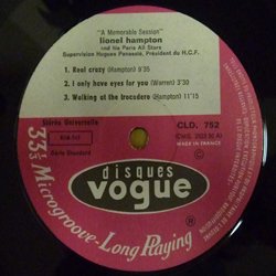 画像3: ☆中古アナログちょっとRARE！ LIONEL HAMPTON /  Memorable Session [LP]] (VOGUE)