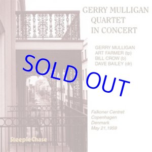 画像: GERRY MULLIGAN QUARTET / In Concert [CD]] (STEEPLE CHASE)
