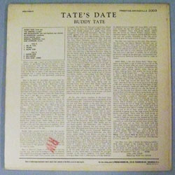 画像2: ☆中古アナログちょっとRARE BUDDY TATE(ts) AND HIS BAND / Tate's Date [LP]] (SWINGVILLE)